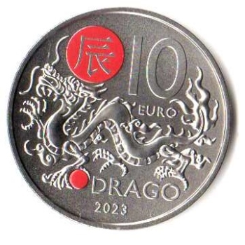 10 euro San Marino 2023 Kalendarz chiński - Smok