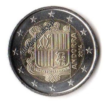 2 euro obiegowe Andora 2014