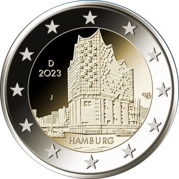 2 euro okolicznościowe Niemcy 2023 - Hamburg