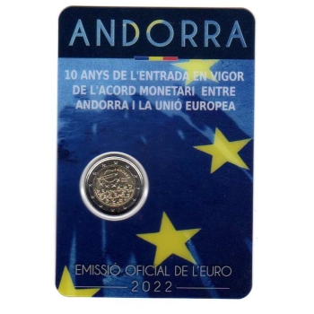 2 euro okolicznościowe Andora 2022 Umowa walutowa