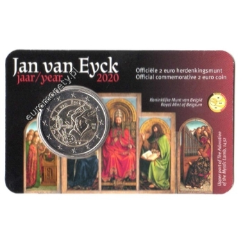 2 euro okolicznościowe Belgia 2020 van Eyck