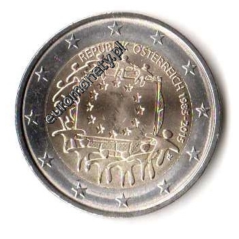 Komplet 19 monet 2 euro 2015 Flaga Europy