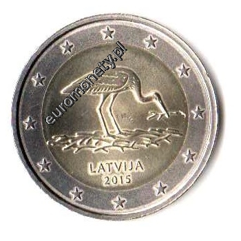 2 euro okolicznościowe Lotwa 2015 Bocian