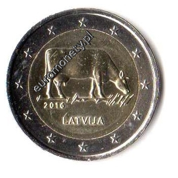 2 euro okolicznościowe Lotwa 2016 Krowa