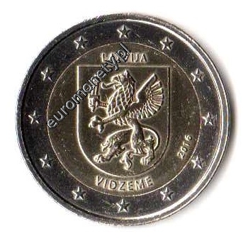 2 euro okolicznościowe Lotwa 2016 Vidzeme