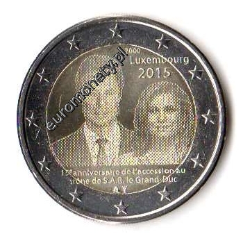 2 euro okolicznościowe Luksemburg 2015 Książę Henryk