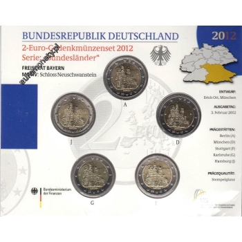 2 euro okolicznościowe Niemcy 2012 folder