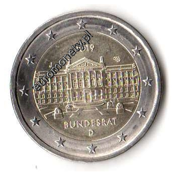 2 euro okolicznościowe Niemcy 2019 Landy (Bundesrat)