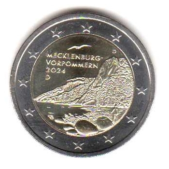 2 euro okolicznościowe Niemcy 2024 - Mecklenburgia