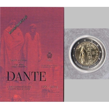 2 euro okolicznościowe San Marino 2015 Dante