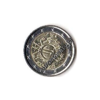 2 euro okolicznościowe Belgia 2012 - 10-lat euro w obiegu