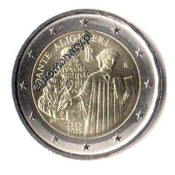 2 euro okolicznościowe Włochy 2015 Dante